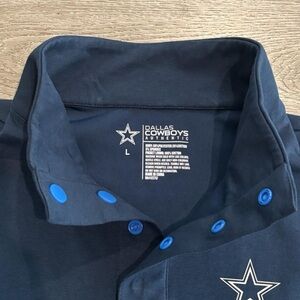 NFL Dallas Cowboys Pullover Mens Large Football Quarter Snap Club Collection NWT